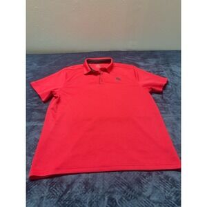 Reebok‎ Men's Large Red Athletic Polo Shirt | Quick-Dry